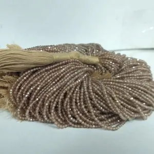 Natural 2mm Brown Zircon Gemstone Faceted Rondelle Beads Strand From Wholesale Manufacturer Shop Online At Factory Price