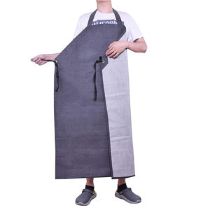 Wholesale Price Clear Transparent Restaurant <b>Kitchen</b> Chef Poly Pe Ldpe Disposable <b>Plastic</b> Apron White OEM Customized Logo - Product Image 1