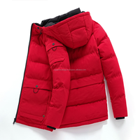 Blouson matelassé imperméable de créateur pour homme, col montant, broderie, extérieur, personnalisé, en nylon noir, collection hiver 2025 – Vente en gros