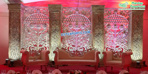 แผงกรอบ FRP ที่สวยงามสำหรับตกแต่งงานแต่งงานกรอบฉากหลังแต่งงานที่ทันสมัยและแผงด้านหลังของตกแต่งงานแต่งงานแบบอินเดียสุดๆ - Product Image 6