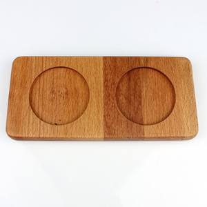 Plateau de service en bois de manguier d'acacia Plateau à sauce en bois naturel - Product Image 1