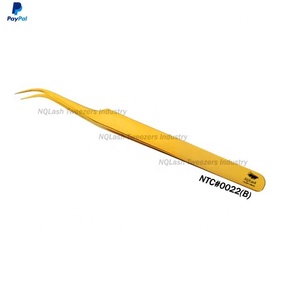 NQLASH — pincettes pour Extension de cils, embout de 90 degrés, poignée en diamant, couleur or et blanc, NQLASH - Product Image 6