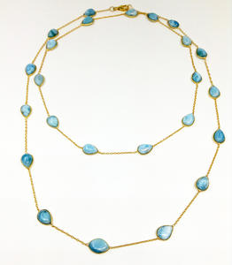 Customizable <b>925</b> Sterling <b>Silver</b> Gold Plated Lightweight Wholesaler Woman Everyday Wear Supplier Adjustable Gemstones <b>Necklaces</b> - Product Image 3