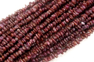 16 \ "dài tự nhiên Red Ruby đá quý mịn Uncut chip July Birthstone trang sức DIY hạt Bán buôn đá hạt - Product Image 4