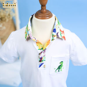 Vestido Vintage de Dibujos Animados de Dinosaurio para Niña, 100% Algodón Orgánico con Certificación OEKO-TEX para 6 Meses a 6 Años BC943 - Product Image 2