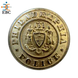 Usine en gros tige bouton noir argent or laiton rond recouvert de métal lavable manteau vêtements jean veste uniforme bouton - Product Image 6