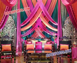 Boda Mehndi noche escenario hermoso Mehandi fase última colorido Mehandi etapa - Product Image 3