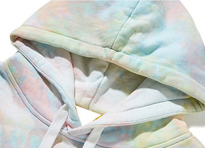 Sweats à capuche personnalisés de haute qualité pour femmes, 100% coton molletonné, hiver, uni, col à capuche, logo frontal, technique tie-dye - Product Image 5