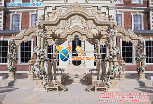 Mandap de Boda de Lujo Avni para Ceremonia, Aspecto de Madera, Fibra, Mandap de Vidhi para Bodas, Mandapam Grande para Bodas del Sur de la India, Nueva York - Product Image 6