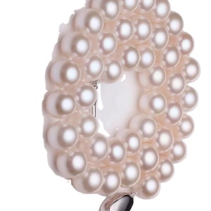 100% naturel 9-10mm blanc mer du sud perles d'eau douce collier, bijoux de conception simple pour les femmes, en vrac et OEM disponibles - Product Image 2