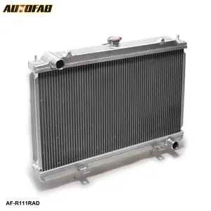 AUTOFAB-수동 레이싱 알루미늄 라디에이터 닛산 Silvia S14 S15 SR20DET 240SX 200SX 2 행 50MM AF-R111RAD