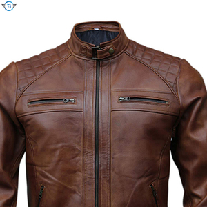 2022 Fashion Hot Premium Quality Personnaliser la veste en cuir pour le style slim fit des hommes avec 100% cuir de vêtements chauds d'origine - Product Image 4