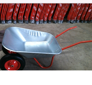 High Quality Heavy-Duty <b>Metal</b> Bathtub Pneumatic Solid <b>Wheelbarrow</b> Super Load Bearing Resistant for Garden & Farm Use - Product Image 3