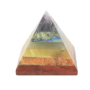 하이 퀄리티 7 차크라 치유 차크라 일곱 차크라 피라미드에 대 한 정확하게 본드 천연 보석 피라미드 도매