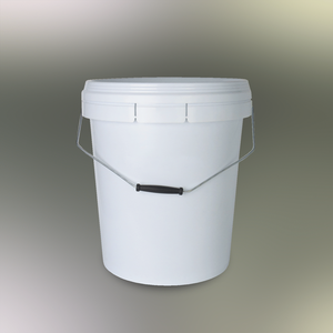 PP Plastic - Plastic Bucket empty Material Plastic Type Paint Bucket 17Lit opened many times
