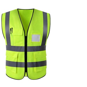 Gilet de sécurité réfléchissant haute visibilité avec poches, classe 2, jaune et orange, en maille - Product Image 2
