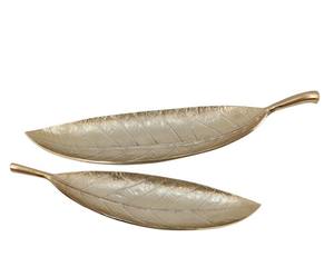 Bandeja hecha a mano, bandeja de servicio con mango dorado de aluminio, elegante y clásico, novedad - Product Image 6