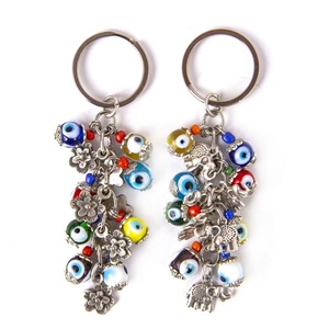 Porte-clés avec figurines colorées en forme de raisin, abat-jour, œil maléfique, perles et mixtes, fait à la main - Product Image 2
