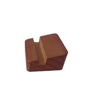 Support de téléphone portable en bois personnalisé en vrac 2 fentes Base en bois Support de téléphone portable en bois de bambou universel Supports de <span class=keywords><strong>tablette</strong></span> Vente en gros - Product Image 4