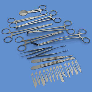 Ensemble d'instruments chirurgicaux dentaires 11 pièces Ciseaux ombilicaux Pinces de dissection Acier inoxydable allemand CE ISO DHL PK 1 an - Product Image 1