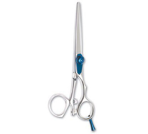QNQ ciseaux de coiffeur professionnels étiquette personnalisée outil élégant en acier inoxydable poignée en céramique lame tranchante différentes couleurs en gros - Product Image 1
