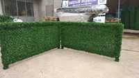 Panneaux de clôture en herbe verte pour jardins, fil galvanisé et PVC anti-UV, toucher naturel, feuilles fabriquées en Turquie, différentes tailles