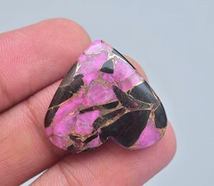 Arizona Turquoise <b>Heart</b> Cabochon Wholesale Turquoise <b>Heart</b> <b>Shape</b> Gemstone Tourmaline With Mohave Copper Turquoise Loose Gemstone - Product Image 3