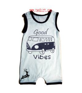 Direct d'usine en gros Tirupur organique OCS bambou infusé sérigraphie infantile longue barboteuse 100% vêtements en coton biologique - Product Image 1