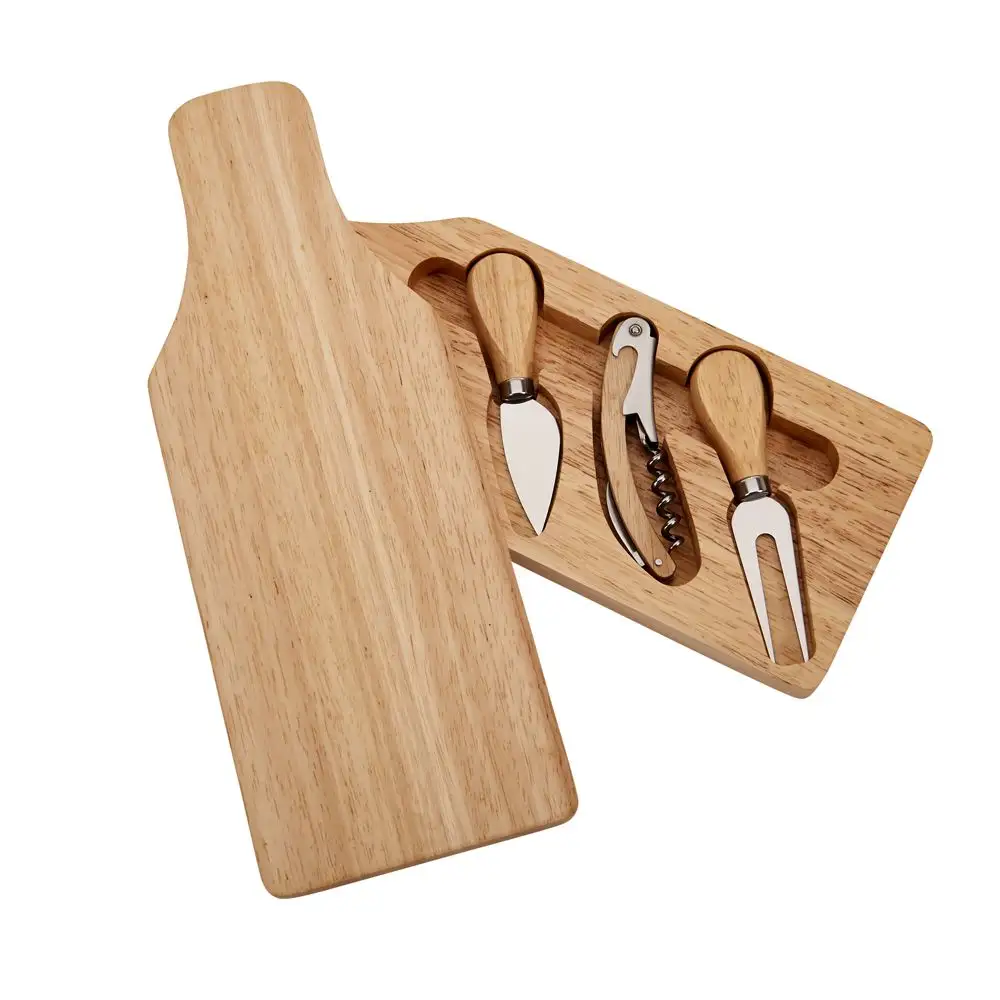 Bamboo Cheese Board Kitchen Charcuterie Boards Swivel Meat Platter Personalized Tray Knife Set