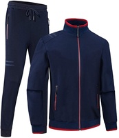 Survêtements de sport d'hiver pour hommes, coupe ajustée, légers, écologiques, de haute qualité, personnalisés OEM, 2 pièces, veste zippée intégrale et pantalon