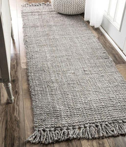 HAND MADE HEMP JUTE <b>RUNNER</b> <b>RUG</b> ,NATURAL <b>RUG</b> - Product Image 1
