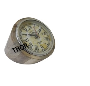 Kelvin & Hughes 1917 Wooden Table <b>Clock</b> Round Design for Living Room & Bedroom <b>Wall</b> <b>Clock</b> for <b>Wall</b> Space Gift Item - Product Image 1
