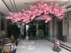 En gros 2.6m haute décoration de mariage en intérieur <span class=keywords><strong>pas</strong></span> <span class=keywords><strong>cher</strong></span> arc artificiel blanc cerise fleur arbre fleur - Product Image 5