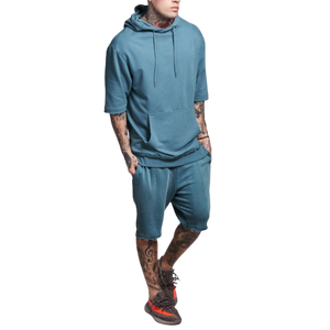 Creat-Jersey con tu propio diseño para hombre, sudadera con capucha y pantalón corto ajustado, chándal personalizado - Product Image 6