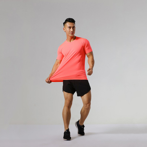 Camiseta deportiva para hombre, ropa deportiva con pantalones cortos, camisetas de gimnasio multicolor personalizadas con pantalones cortos negros - Product Image 2