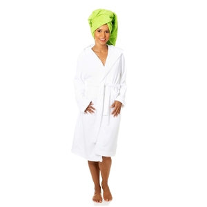 Bata de Baño de Lujo 100% Algodón, Color Sólido, Súper Absorbente, Talla Grande para Hombre y Mujer - Product Image 6