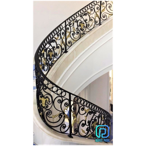Rieles de escalera de hierro forjado para interiores, Barandilla de escalera de Metal, superior a 20 - Product Image 3