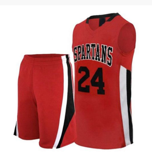 Equipo de baloncesto para hombres Impresión digital Uniformes de práctica transpirables Conjunto de diseño cosido - Product Image 1