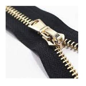 Fermeture à glissière en métal à dents dorées à longue chaîne ouverte pour vestes en cuir Produit de qualité supérieure - Product Image 1