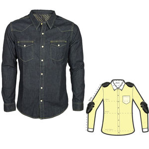 Hot Selling Vintage Style <b>for</b> Kevlar <b>Jeans</b> <b>for</b> Boys Breathable Twill AA Rated <b>for</b> Prime Protection Armored <b>Shirts</b> <b>for</b> Biker <b>Men</b> - Product Image 1