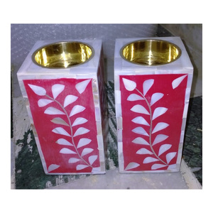 Square Shape Handmade Mother Of Pearl Bone Inlay Bakhoor Burner 2021 - Product Image 1