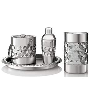 Ensemble de seau à glace et de bar, 4 pièces, shaker, refroidisseur à vin et plateau de bar en acier inoxydable, sans danger pour les aliments - Product Image 1