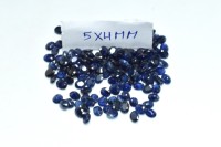 Gema facetada ovalada de zafiro azul Natural, 4x5 MM, todos los tamaños calibrados disponibles, Gema de zafiro para fabricación de joyas