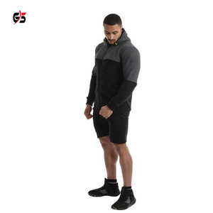 Sweat à capuche d'hiver pour hommes, fermeture éclair, Streetwear athlétique, Logo personnalisé, 100% coton, chaud, polaire lourde, veste Patchwork OEM - Product Image 6