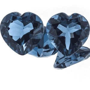 "Topacio azul de Londres natural con corte de corazón de 6mm" Precio de fábrica al por mayor Piedra preciosa suelta facetada de alta calidad por pieza | Topacio de Londres - Product Image 2