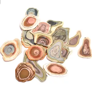Natural Imperial Jasper Slices Loose Gemstone Cabochons Wholesale Lot For Pendant Or Wire Wrap Jewelry Making