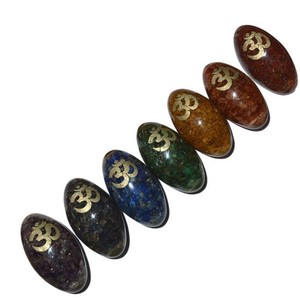 รับออนไลน์ orgone Chakra lingam กับ OM set: orgone Chakra lingam กับ OM ชุดสำหรับขายผลิตภัณฑ์รักษาสไตล์มาสคอต - Product Image 1