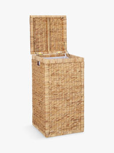 Large Eco-Friendly Laundry <b>Basket</b> Handles <b>Water</b> <b>Hyacinth</b> Straw Storage Lid Included Custom Logo Multifunction Design Made - Product Image 3
