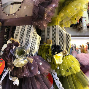 Con volantes de estampado, vestidos de fiesta, el último diseño de bebé niña vestidos de fiesta con diadema - Product Image 5