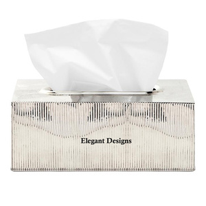 Caja de pañuelos de lujo cuadrada de diseñador antiguo, Metal elegante y papel para hoteles y restaurantes, soporte de pañuelos de lujo al por mayor - Product Image 5
